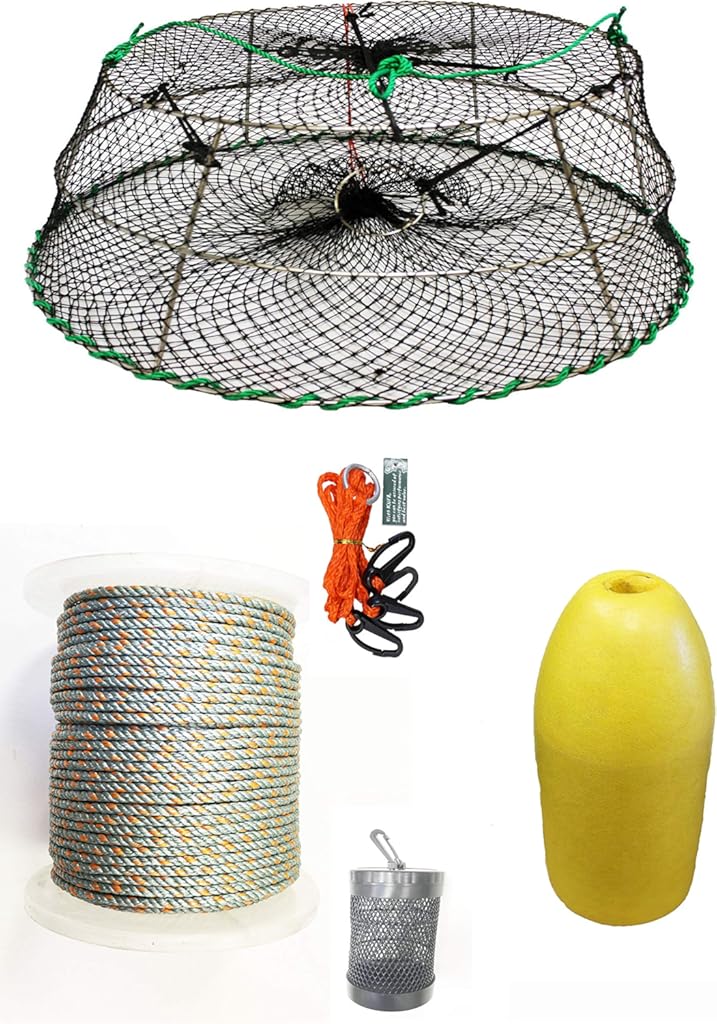 KUFA Sports Tower Style Stainless Steel Prawn Trap with Prawn Trap Accessory Combo (CT77+PNQ1+HA2)