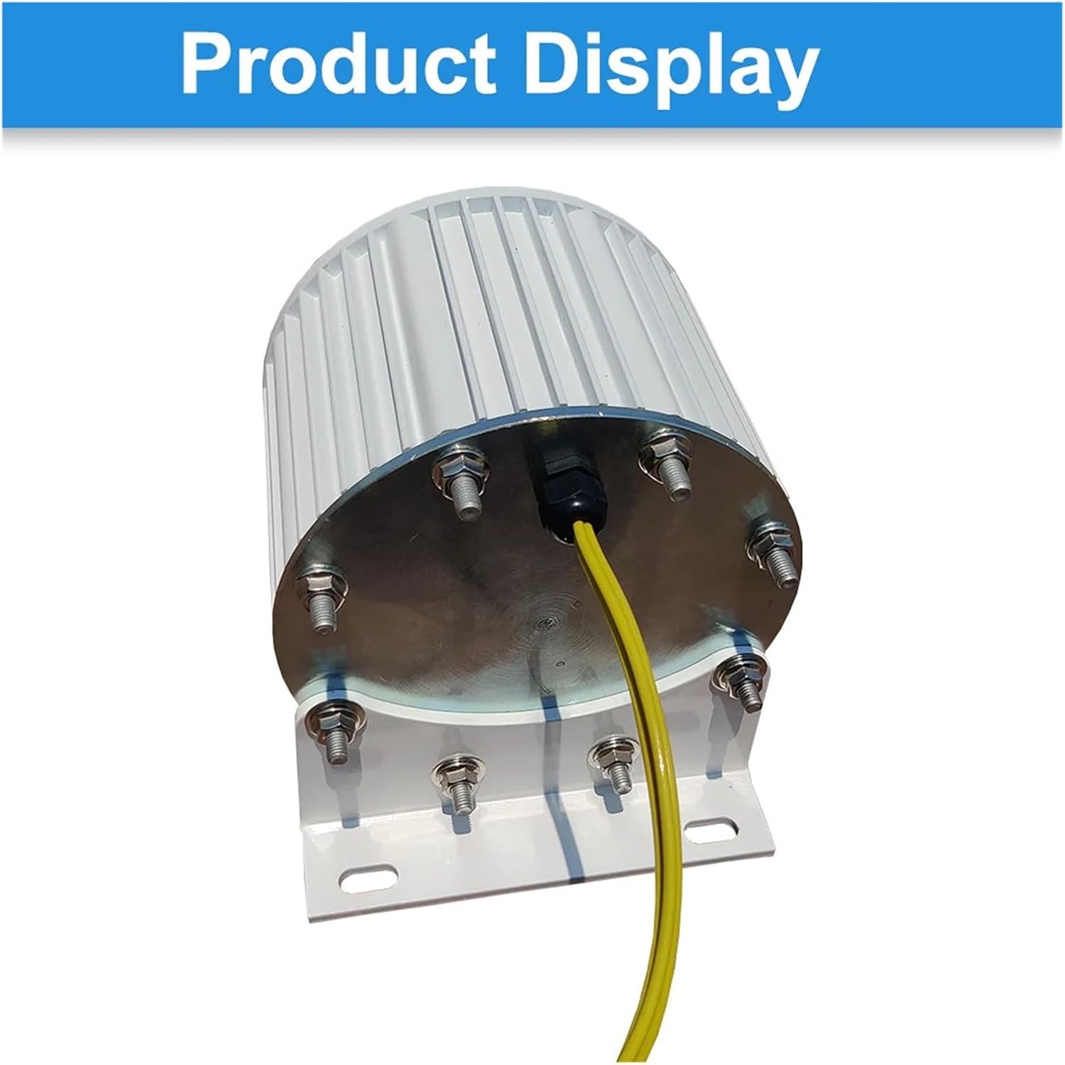 10KW Permanent Magnet Generator 24V 48V 96V Three-Phase Power Generators Low RPM for Windmill Water Turbine Low Starting Speed for Home(with Base,Double SHAFTS_120V)