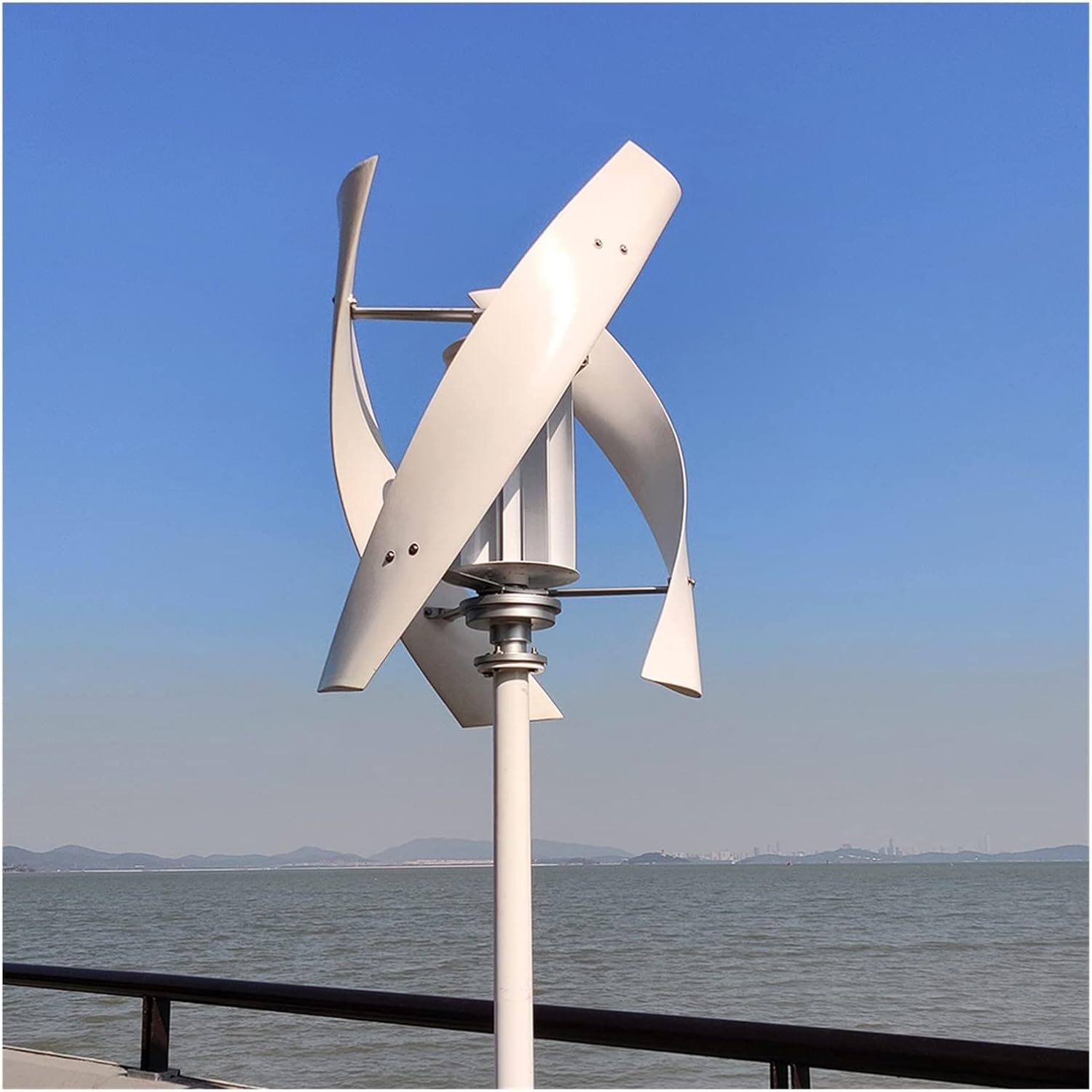 Wind Turbine 2kw Wind Turbine Generator,Vertical Axis Coreless Generator Kit 24v 48v Wind Turbine With Low Rpm Permanent Magnet Alternative Generator (Color : Hybrid control, Size : WHITE_48V_1000W