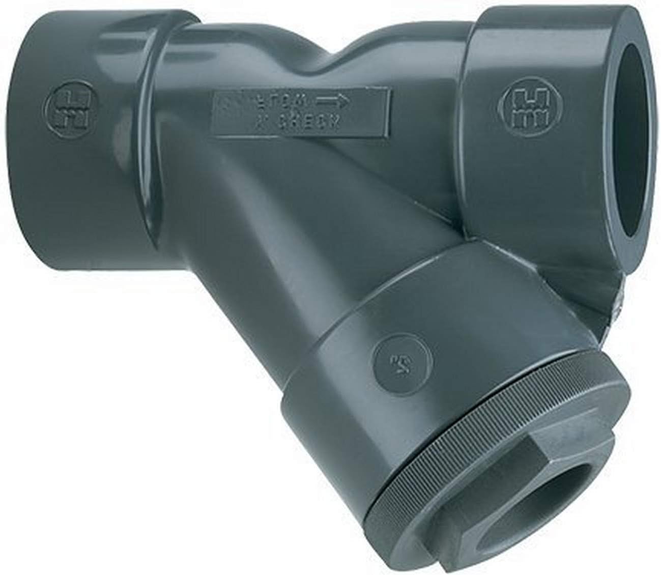 Hayward YS20400S 4-Inch Socket CPVC Plastic Y-Strainer with FPM O-ring Seals