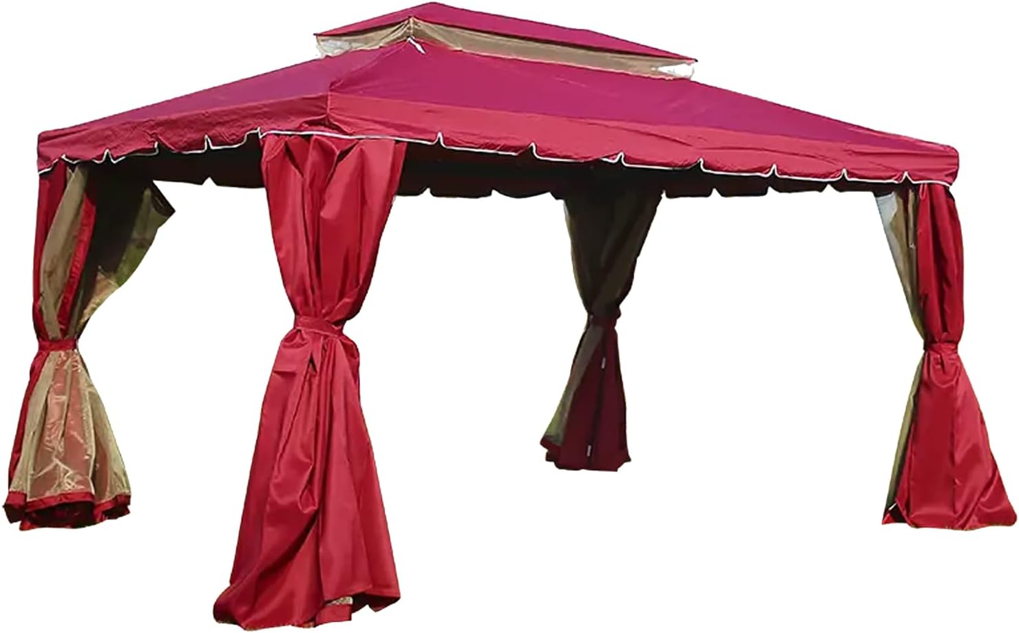 Outdoor Double Vented Roof Netting Pop Up Heavy Duty Canopy Gazebo 3m*4m Perfect for Barbecue and Picnic ()