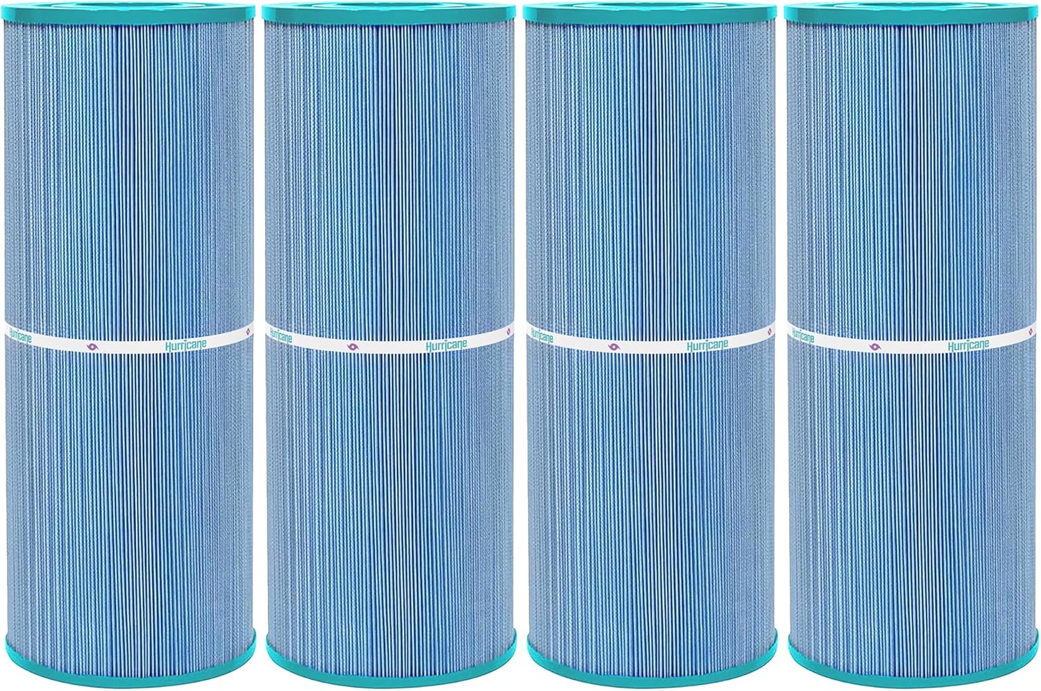 Hurricane Filters 4 Pack HF4950-01M Elite Aseptic Spa Filter Cartridge - Replacement for PRB50-IN, Unicel C-4950, Filbur FC-2390, Dynamic Series IV DFM, DFML, Series II & III RTL/RCF-5