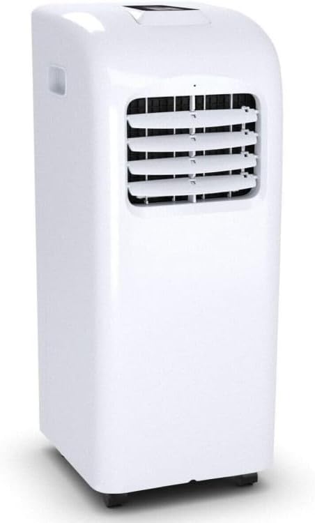 COSTWAY Ashrae 8000 BTU Portable Air Conditioner with Remote Control, Energy Efficient for Rooms Up to 400 Sq. Ft, Cooling, Dehumidifying, Fanning, Sleeping Mode, Time Settings, Clear LED Display