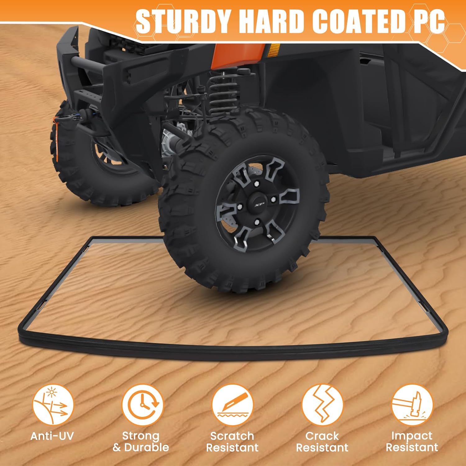 Ranger 1000 Windshield, UTV Front Full Windshield Fits for Polaris Ranger 1000/Crew 1000 2020-2026, Ranger XP 1000/Crew XP 1000 2017-2026, Ranger Diesel 2015-2026, Polaris Ranger Accessories