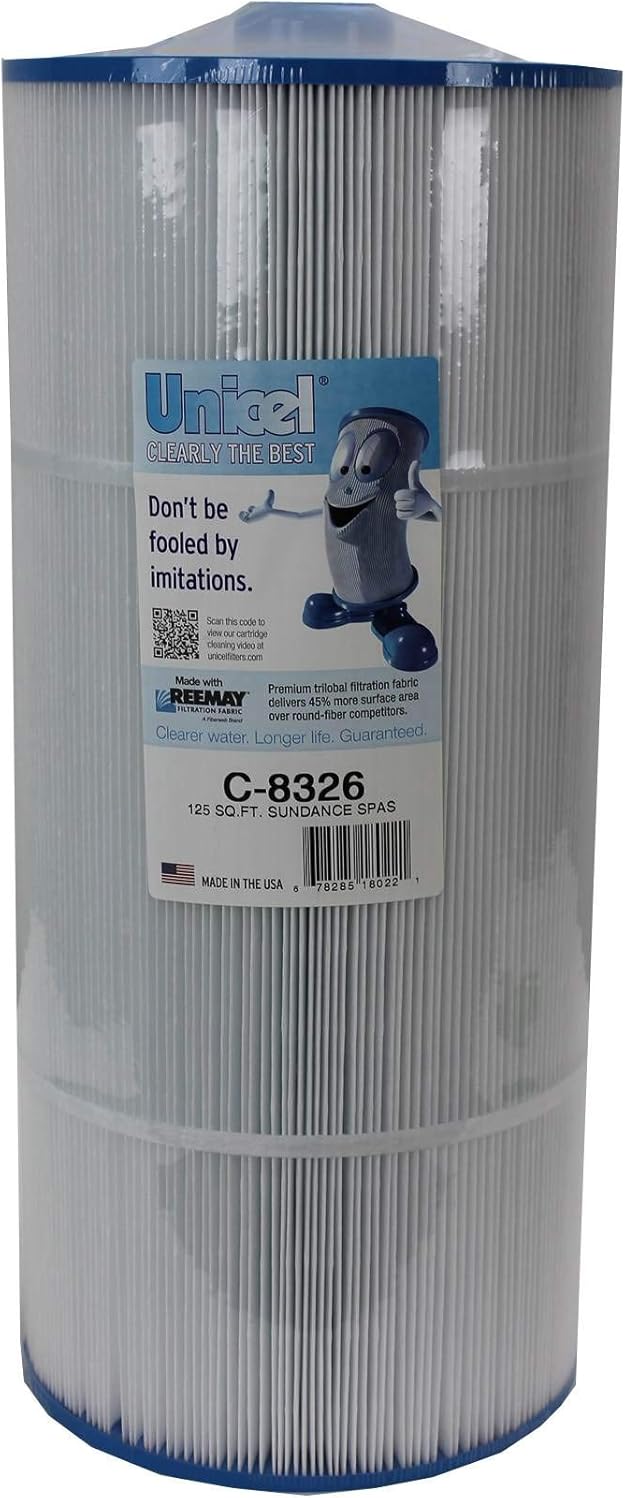 Unicel C-8326 125 Square Foot Media Replacement Hot Tub Spa Filter Cartridge with 199 Pleats, Compatible with Sundance Spas
