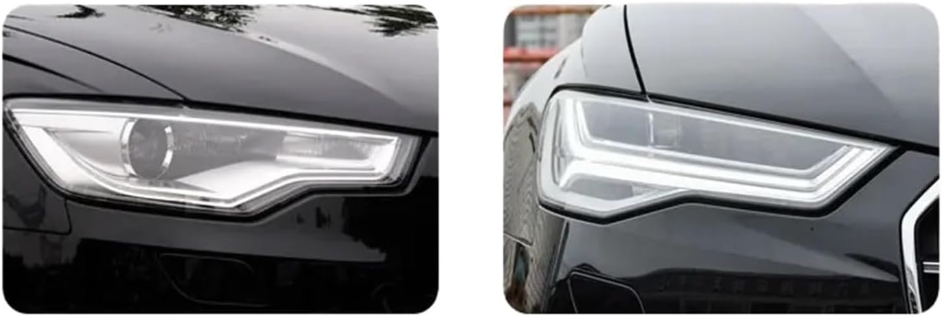 Car Accessories Compatible For Audi A6 LED Headlight 2012-2018 Headlights A6 DRL Turn Signal Beam Angel Eye Projector Lens(For Xenon 12-15)