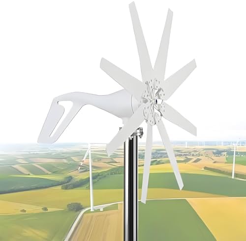 Drmoxin 20000W Vertical Wind Turbine Generator Kit - 12V/24V/48V, 8-Blade Design for Home, RV & Marine - Efficient Outdoor Power System
