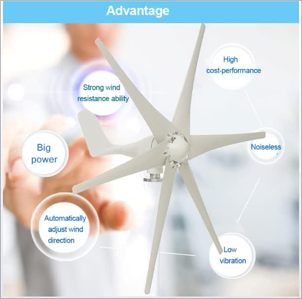 8000W White Wind Generator Wind Turbine with Nylon Fibre Use for Farm Boat Home Company Ship