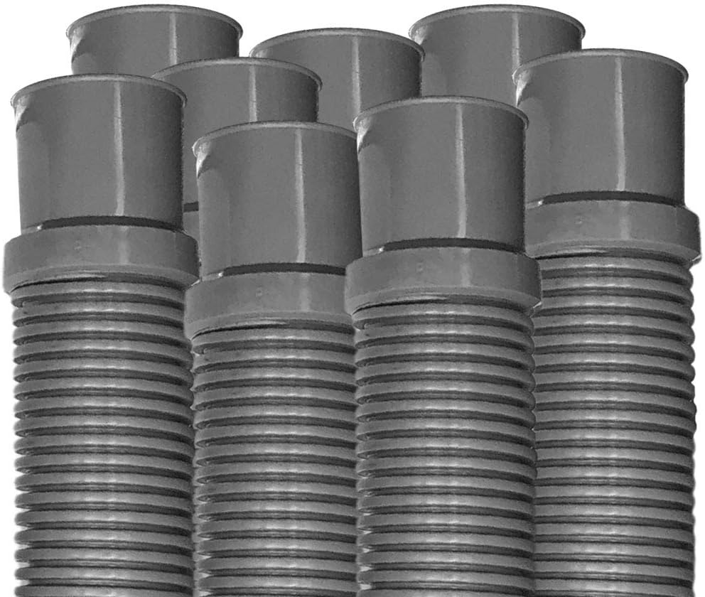 Puri Tech Heavy Duty Above Ground Pool Filter Hose, 1.25 Inch x 6 foot - 8 Pack, Connects Skimmer to Pump on Concrete Pools or Filter to Return on Above Ground Pools