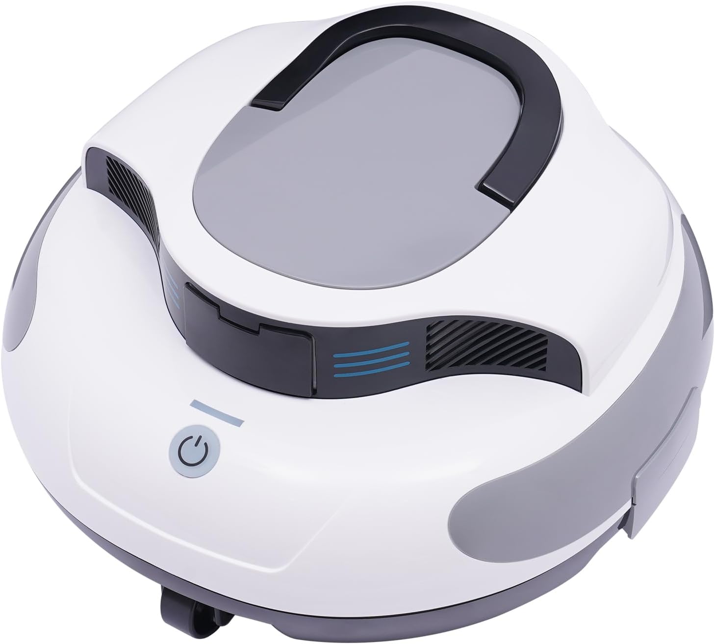 Automatic Cordless Pool Vacuum Cleaner, Robotic Pool Cleaner Rechargeable Portable Pool Cleaner Robot, Lasts up to 75 Mins Dual-Drive Motors Self-Parking Technology for Flat Pools up to 807 Sq.Ft