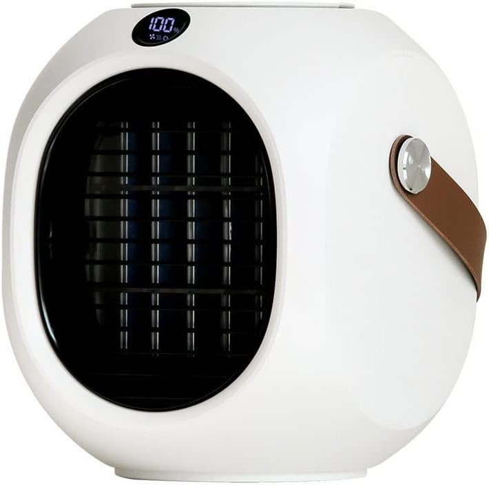 Evaporative Air Cooler, USB Small Air Conditioner, 4000 mAh Poratble Air Cooler 3 Speeds Mini Air Conditioner Poratble for Room/Desktop/Office/Camping