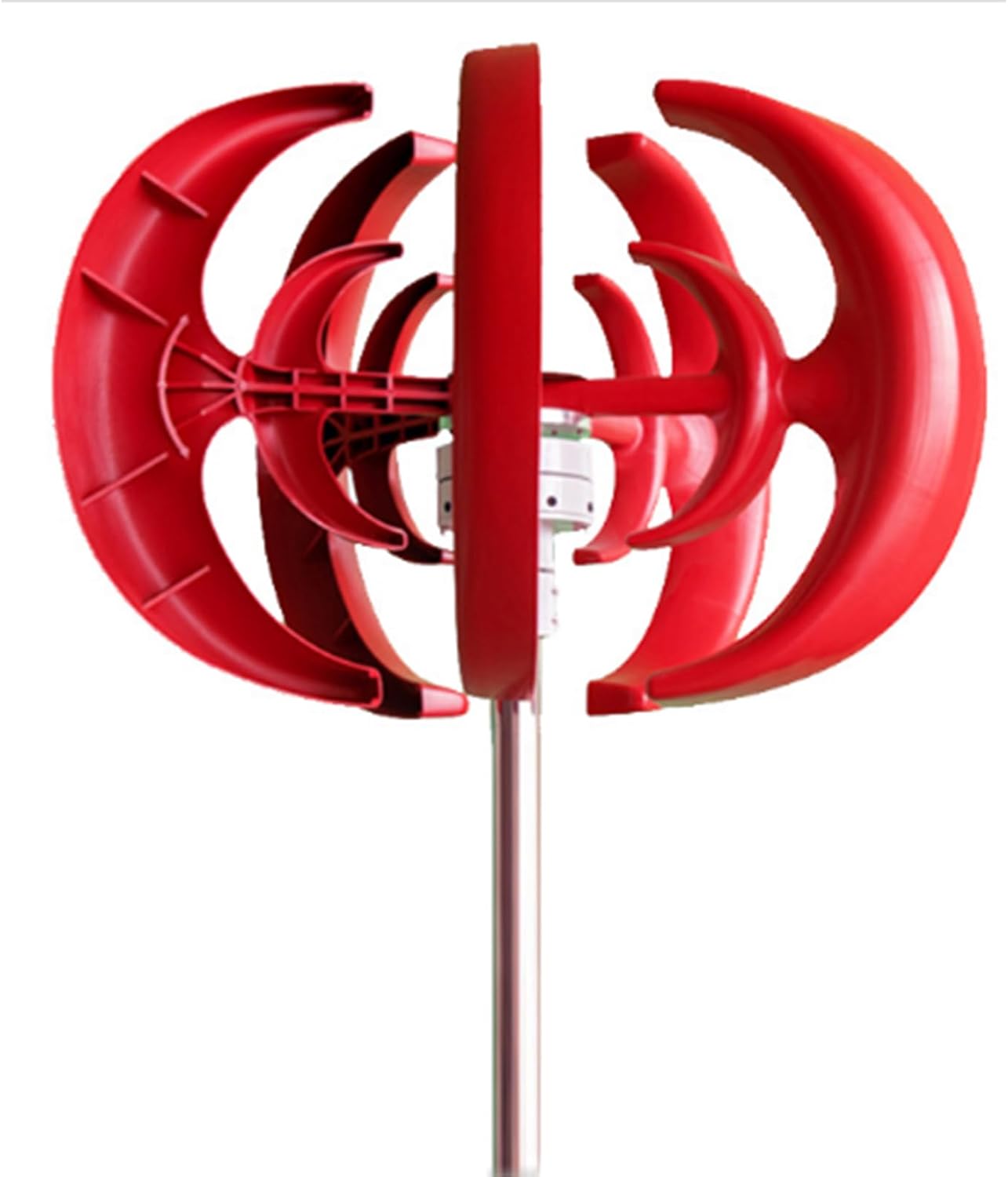 12V-48V Wind Turbine with Charging Controller 1500W 5 Blades Lanterns Wind Turbine Generator Low Noise Red for Home Streetlight Use System