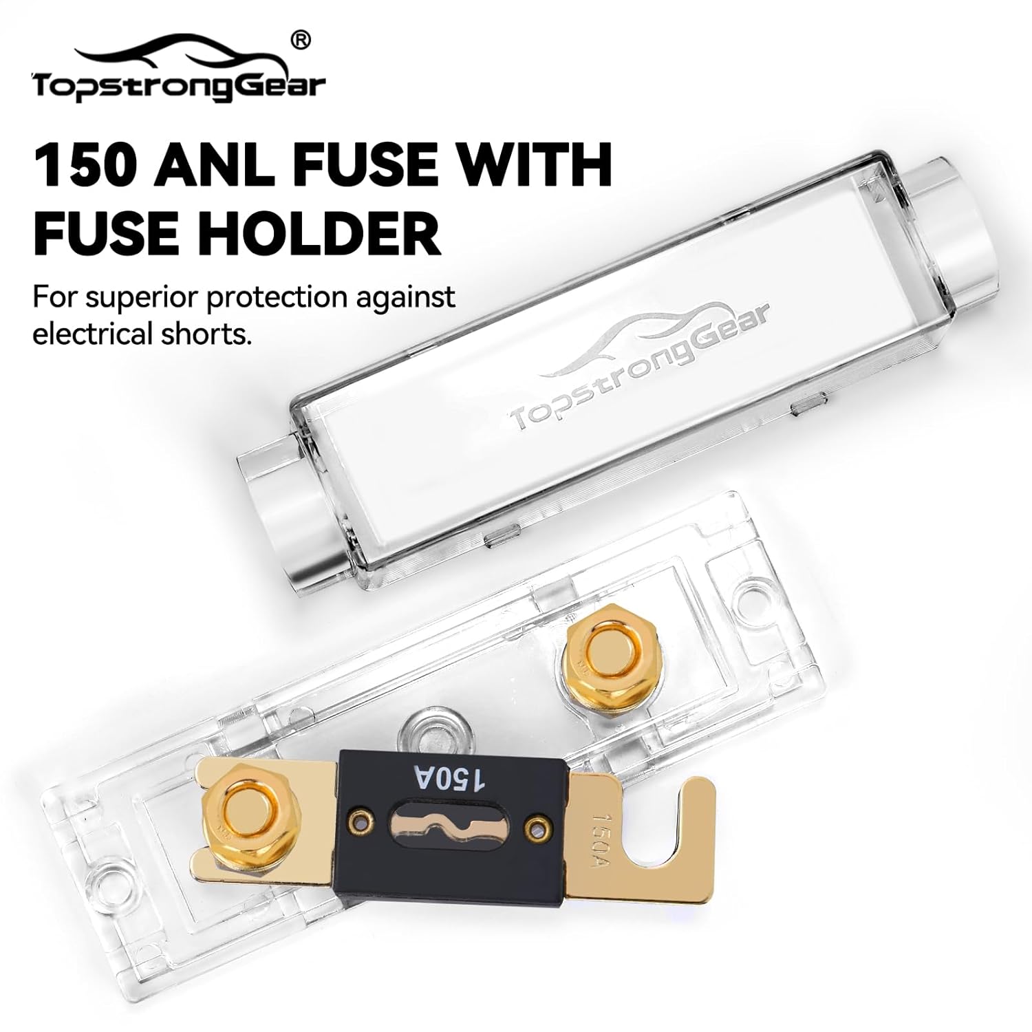 TOPSTRONGGEAR 4 Gauge OFC Amp Kit Car Audio Amplifier Wiring Install Kit with RCA Cables, 150A Fuse, 17FT Power Cable – 4 OFC Complete Subwoofer Installation Kit for Car, Truck, Marine Stereo Systems