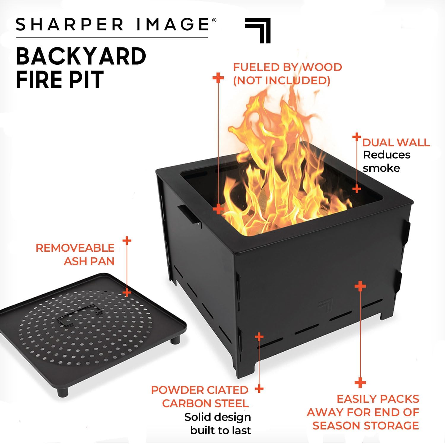 Backyard Collapsible Fire Pit by Sharper Image- 20