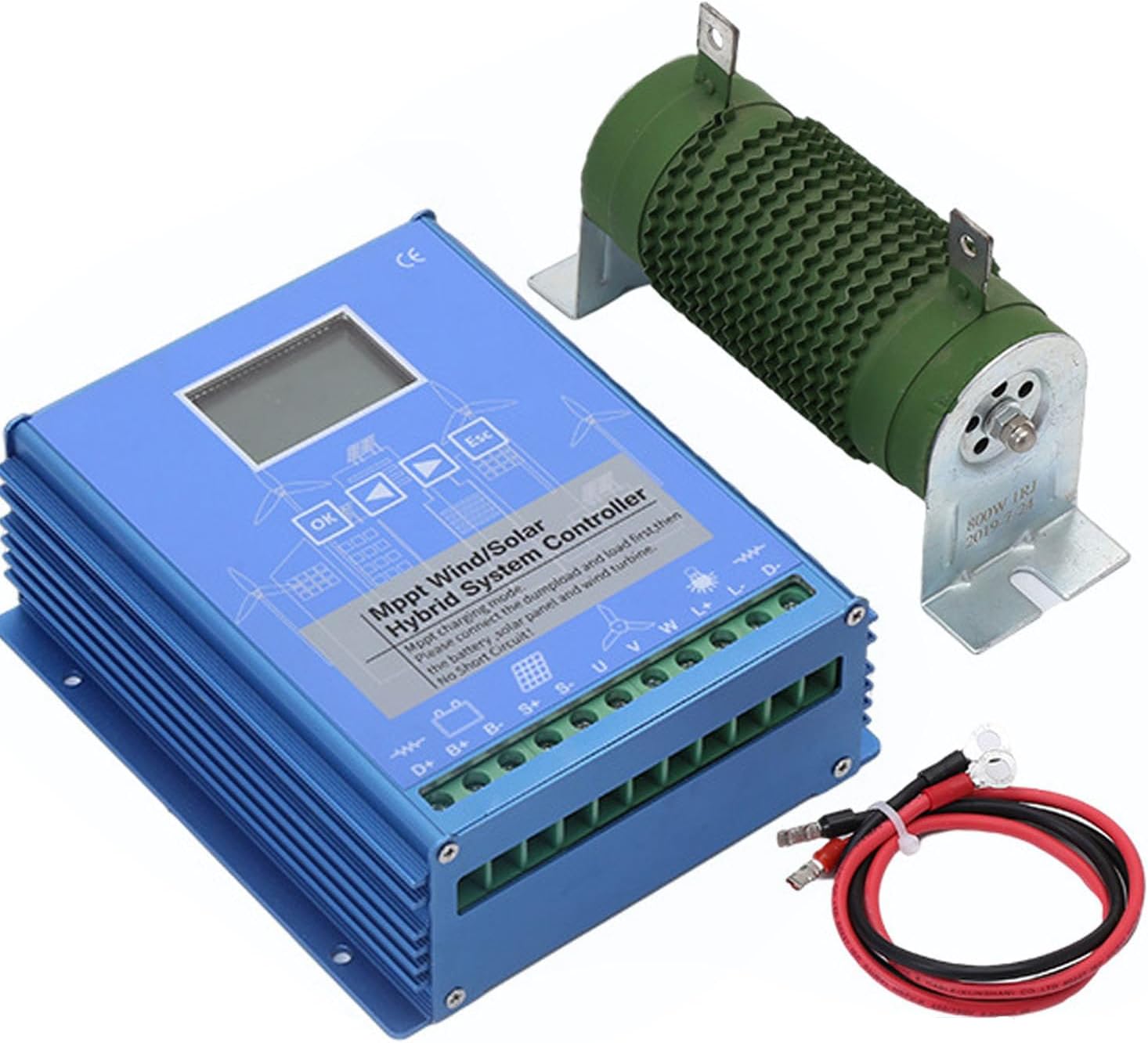 Wind Solar Blending Controller,Digital Intelligent Regulator with LCD Display,Wind Solar Hybrid Charge Controller,Mppt Charge Boost Controller,24V-8000W