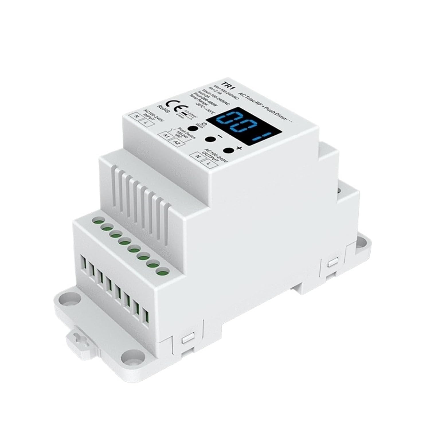 AC thyristor dimmer, DIN Rail Mount, Gradient Mode, 220V 230V(AC Triac Dimmer)