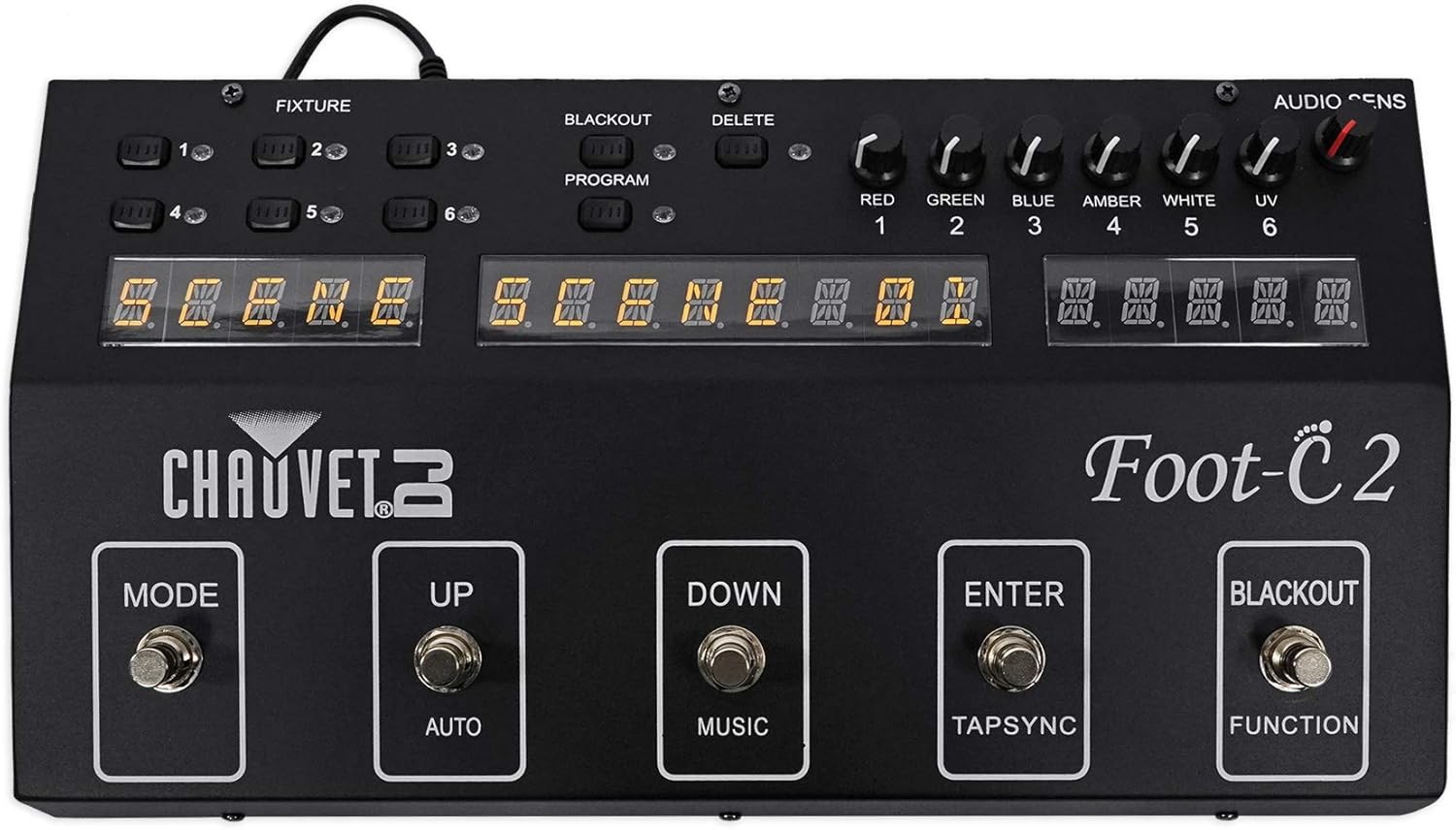 Chauvet DJ Foot C-2 36-Channel DMX Foot Controller w/MIDI Input w/Display+Fogger