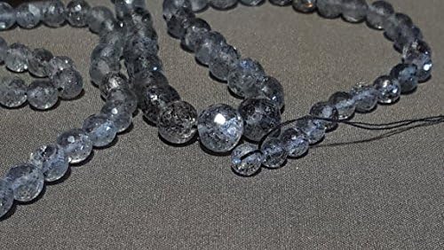 Natural Moss Aquamarine Graduating Micro Faceted Round Beads, 15 In. Full Strand, Beryl, Moss Blue Aquamarine Gemstone,