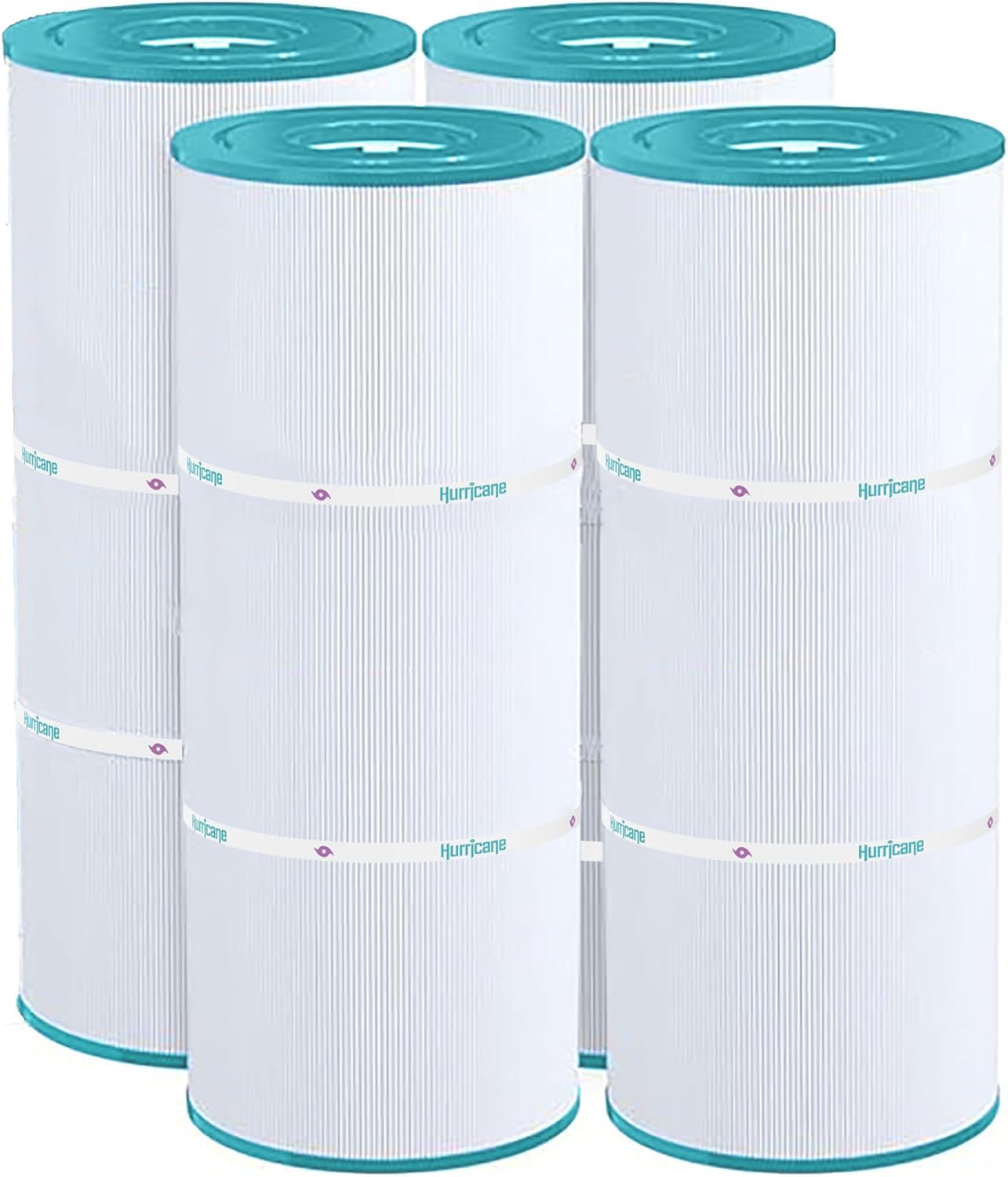 Hurricane Filters 4 Pack HF56SV-04 Advanced Pool Filter Cartridge - Replacement for PA56L, Hayward SwimClearC2030, CX481XREPAK4