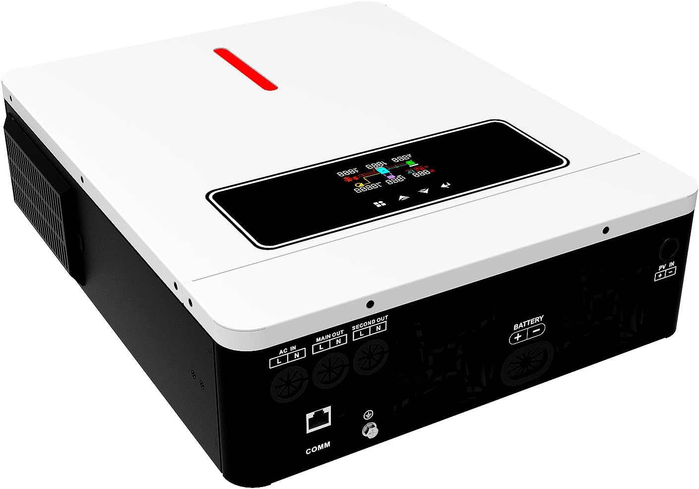 Xijia 3600VA MPPT Hybrid Inverter 3600W Pure Sine Wave Power Inverter with 120A MPPT Solar Charger DC 24V to AC 110V 60HZ Solar Converter，Reliable Off-Grid Power for Home, Farm, RV, and Cabin