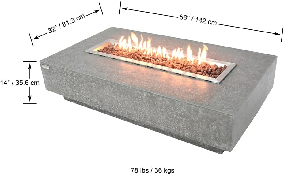 Elementi Hampton Concrete Fire Pit 56