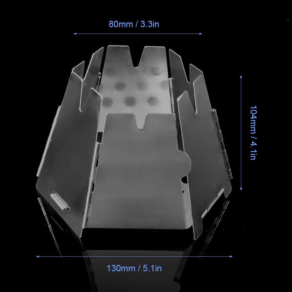 Fire Pit, Stainless Steel Folding Portable Camping Stove with Carry Bag, for Camping Picnic, Backpacking, Cooking