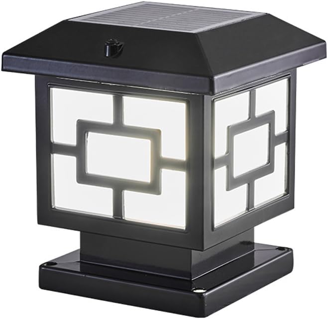 Solar Post Lights, Outdoor Waterproof Villa Column Cap Lamp, Home Courtyard Gate Pillar Light, Chinese Style Fence Landscape Lighting Fixtures, Lantern Style Lamps, for Courtyard Pathway Deck
