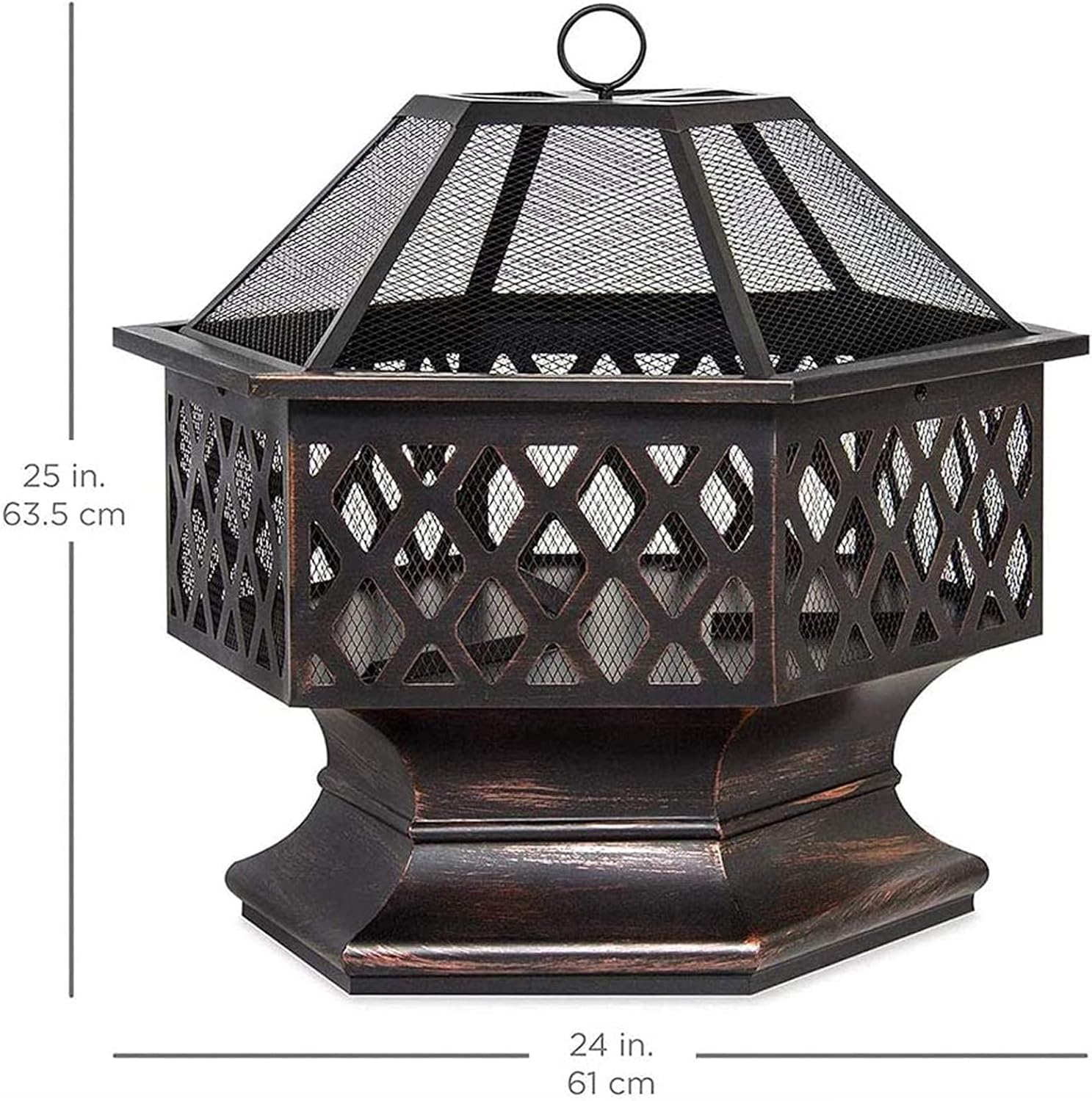 Wood Burning Fire Pit Wood Burning Outdoor Fire Pits Garden 2 in 1 Fireplace for Bonfire Barbecue in The Wild with Grill Grate for Heating//Fire Bowls The Garden