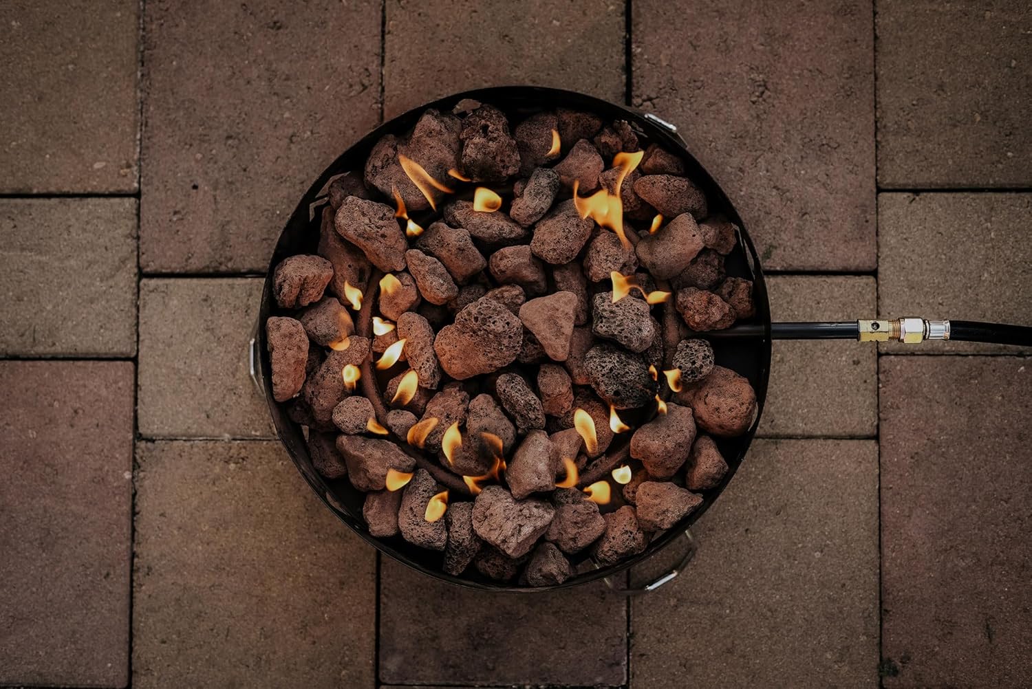 Stansport 088 Propane Fire Pit-with Lava Rocks, One Size, Black