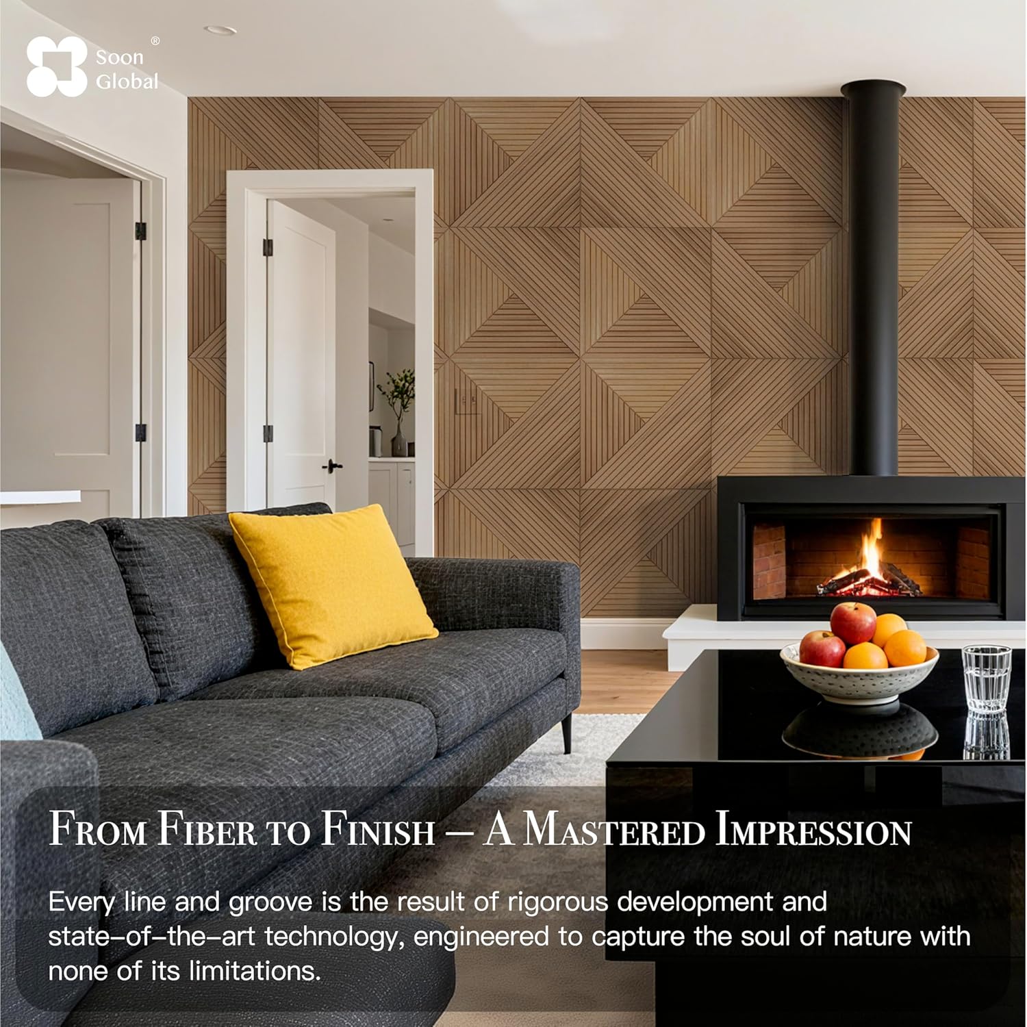 Acoustical Wall Panels, 6-Piece 23.62 X 23.62 Inches Art Acoustic Panels, Decorative Acoustic Panels, Acoustic Wall Panels, Sound Absorbing Wall Art, Arcadian Vortex