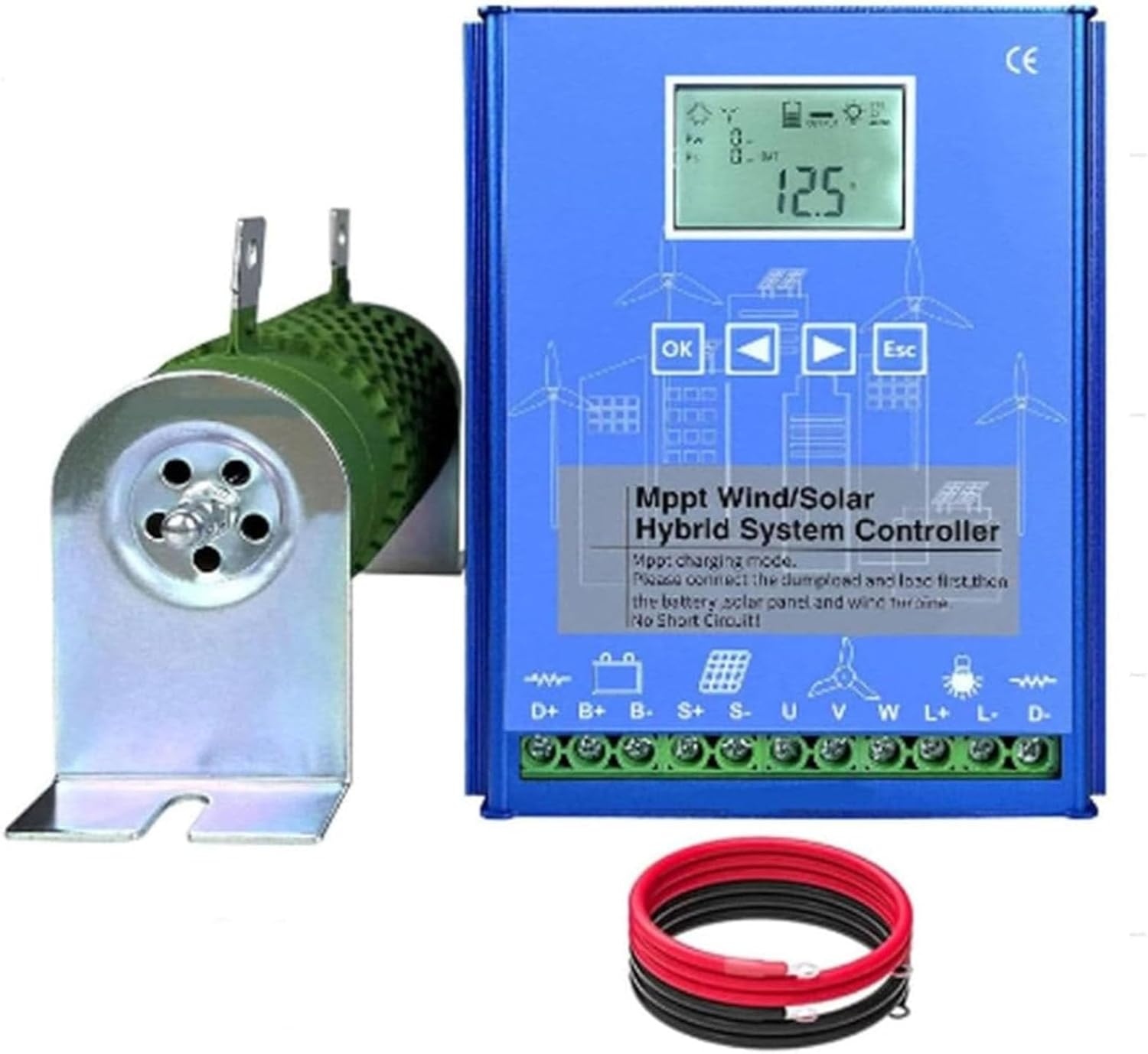 48v,HYZHANHONG 4000W Wind Solar Hybrid Charge Controller 12V 24V 48V MPPT Wind Solar Hybrid Boost Controller for Wind Turbine Generator Charger Battery