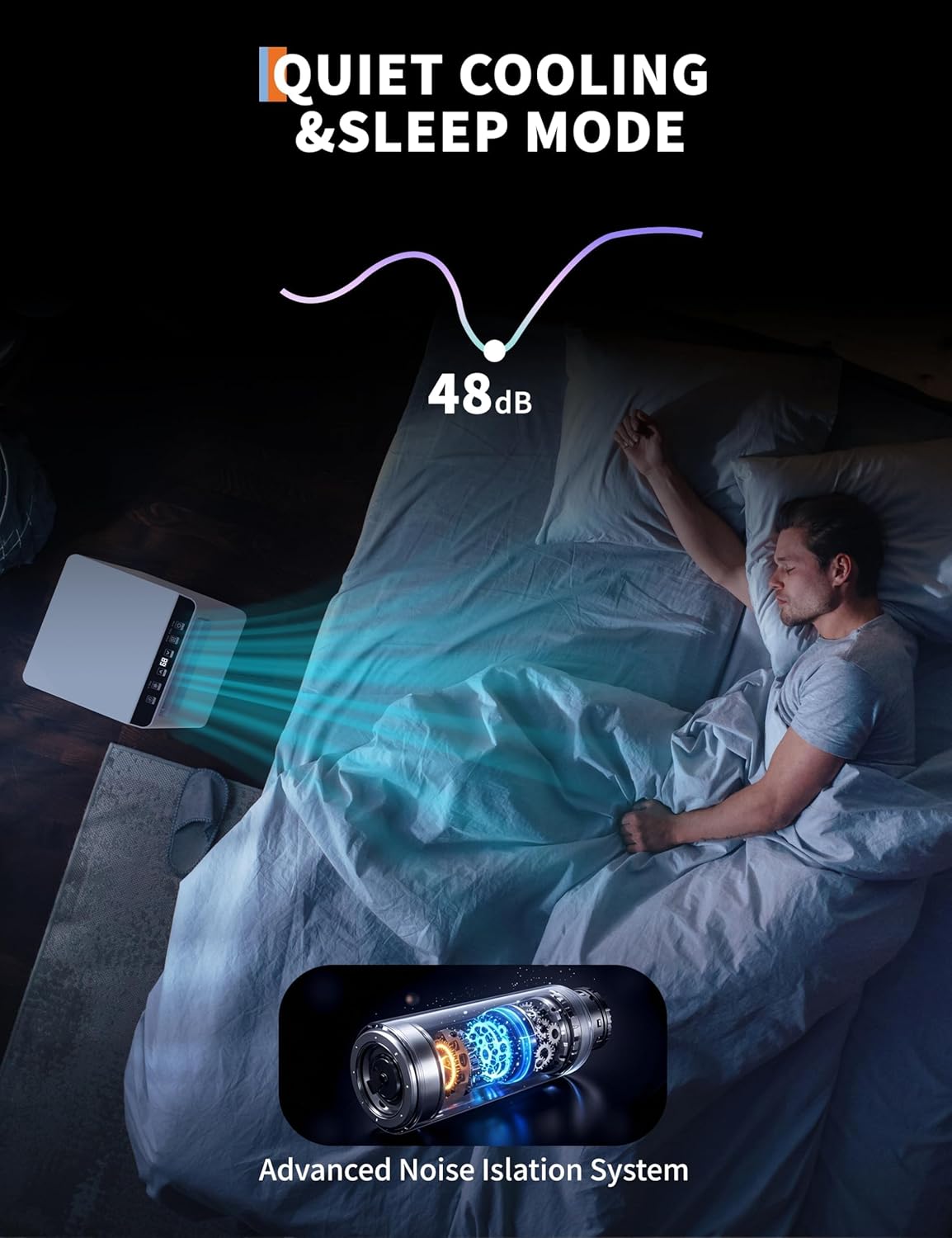 GarveeHome Portable Air Conditioner, Energy Efficient 8000 BTU AC, Window Kit & Remote, 24H Timer, Portable Air Conditioner with Vent.