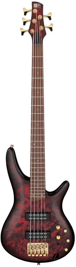 Ibanez SR305EDX Standard 5-String Right-Handed Electric Bass Guitar with Jatoba Fretboard, Nyatoh Body, and PowerSpan Dual Coil Pickups (Wine Red Frozen Matte)