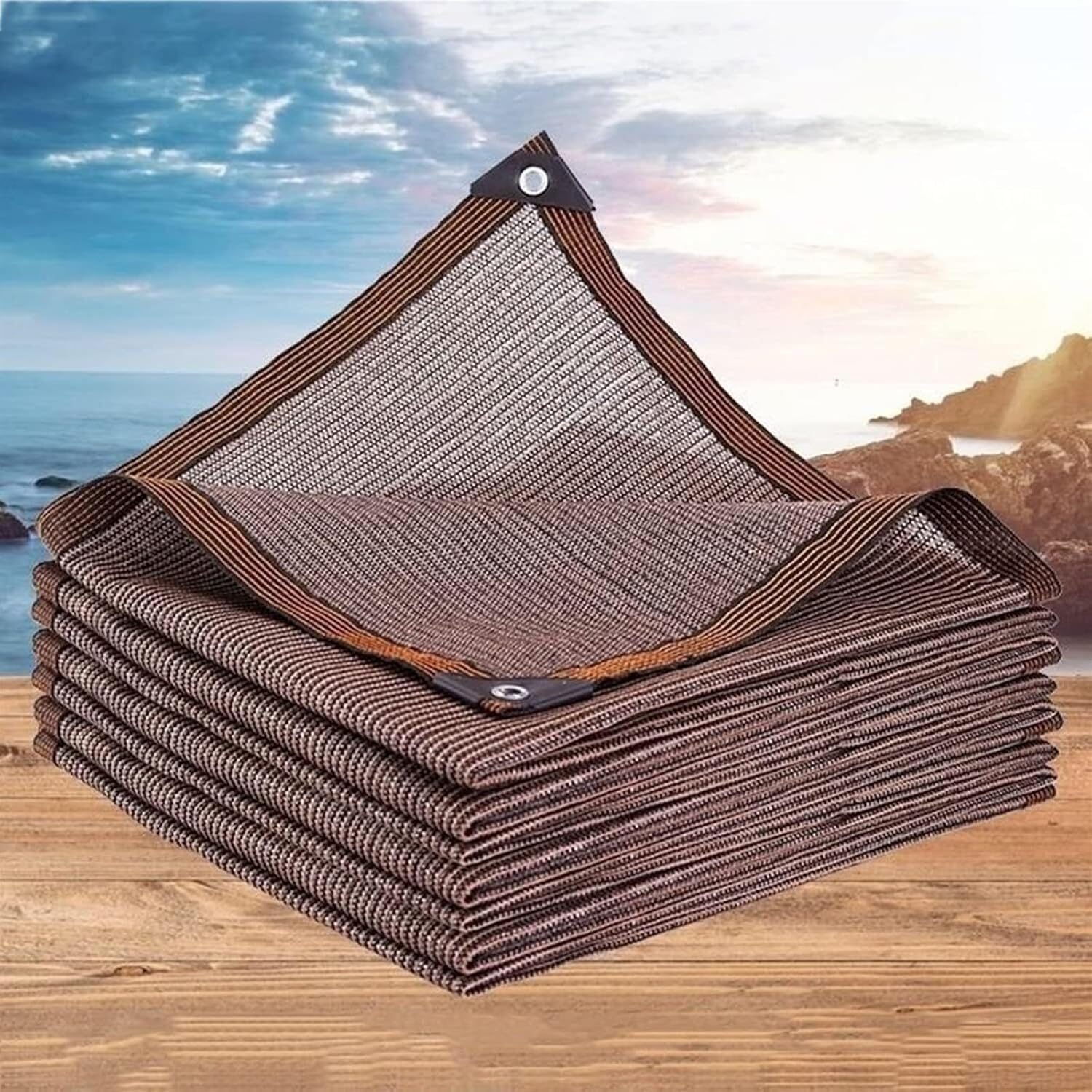 Brown Shade Netting Cloth for Pergola, 85% Uv Resistant Garden Sun Shade Sail Waterproof/Breathable Patio Canopy for Outdoor Yard Lawn Sunscreen Fabric Awning Custom Made/OneColor