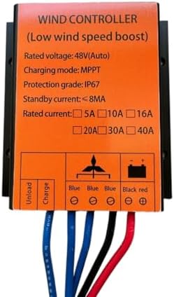 3000W-4800W Waterproof Wind Turbine Generator Controller, 12V 24V 48V Hybrid PWM Charge Regulator for Solar Panels, Durable Windmill Power Management System