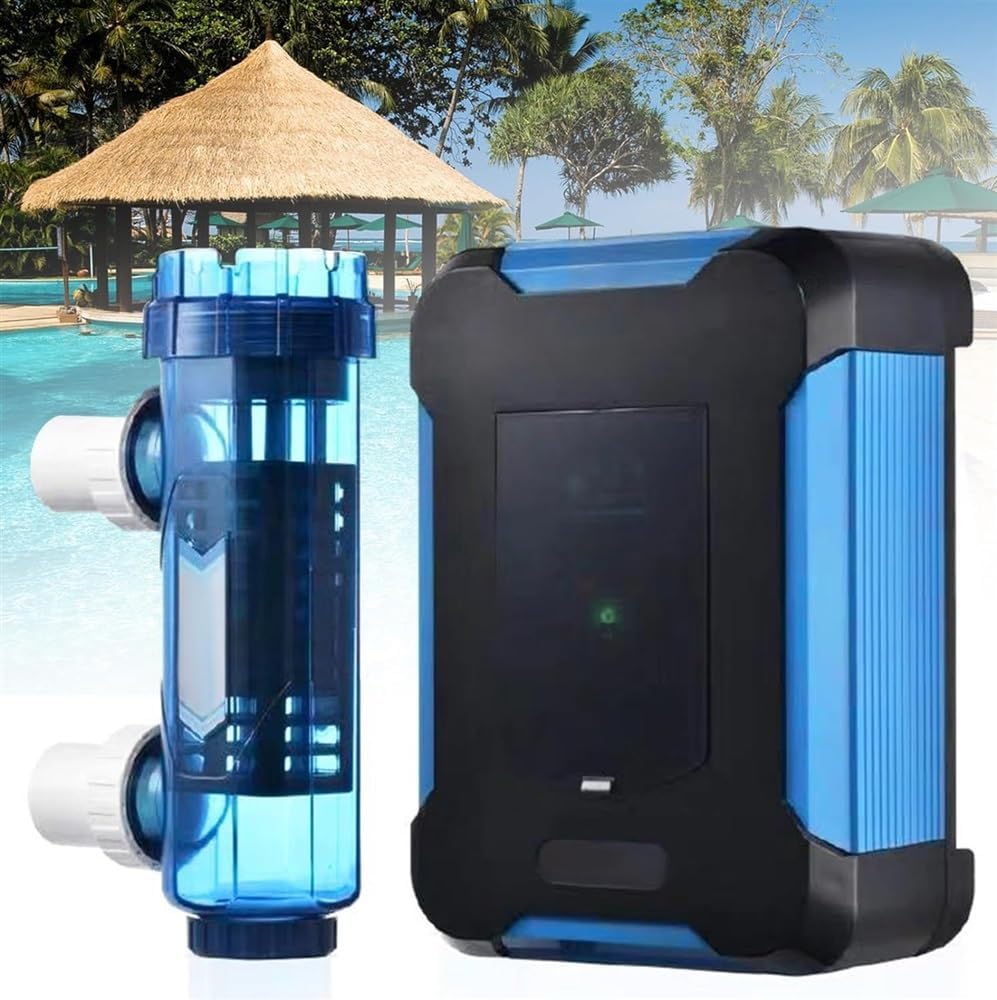 Salt Water Chlorination System for Above Ground Swimming Pool up to 25000 Gallons Pool Chlorinator Saltwater Electronic Chlorine Generator,30g/h (Size : 50g/h)
