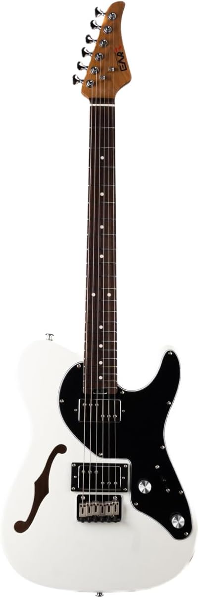 EART E-TT72 6 String Semi-Hollow-Body Electric Guitar Versatile Playability, Powerful Humbucker Pickups Fixed Bridge Guitars