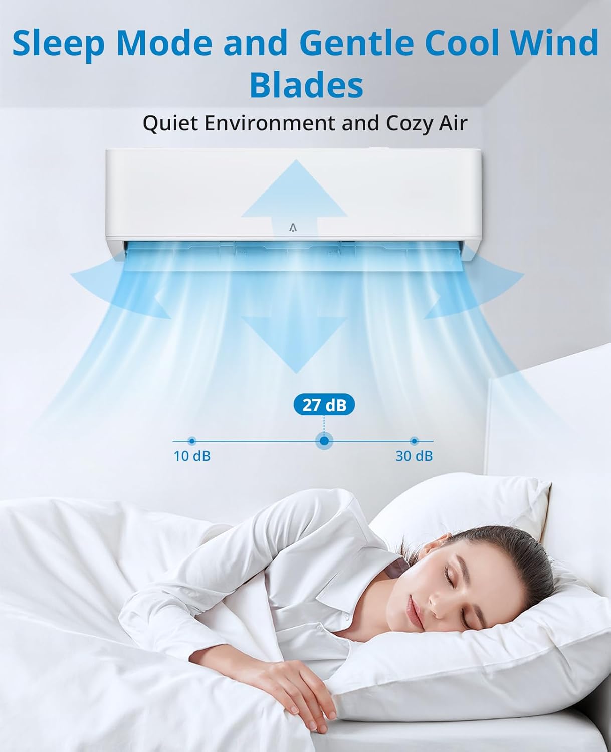 18,000 BTU Mini Split Air Conditioner, 23 SEER2 Wi-Fi Mini Split AC/Heating System, Inverter Ductless Air Conditioner w/Pre-Charged & Installation Kits, Cools Room up to 750 Sq. Ft, 208/230V, White