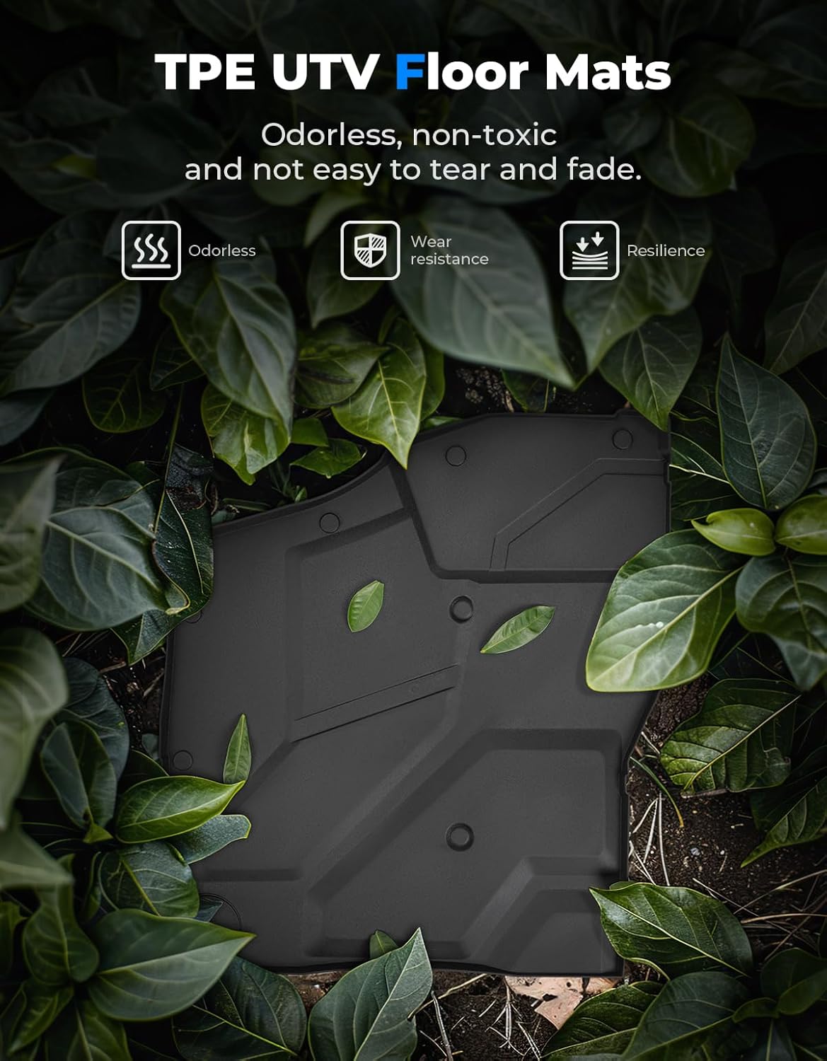 KEMIMOTO TPE Floor Mats Compatible with Polaris Xpedition XP/ADV/XP 5/ADV 5 2024+ Front Interior Anti-Slip Foot Mat - Easy to Clean, 2 PCS Accessories