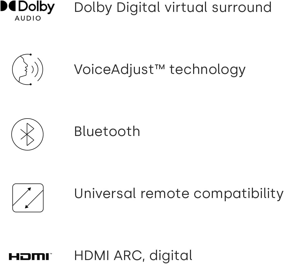 Polk Audio Signa S2 Sound Bar for Smart TV with Subwoofer, Wireless – Exclusive VoiceAdjust Technology, Ultra-Slim Design, Works with 4K & HD TVs, HDMI & Optical, Bluetooth, Wireless Streaming