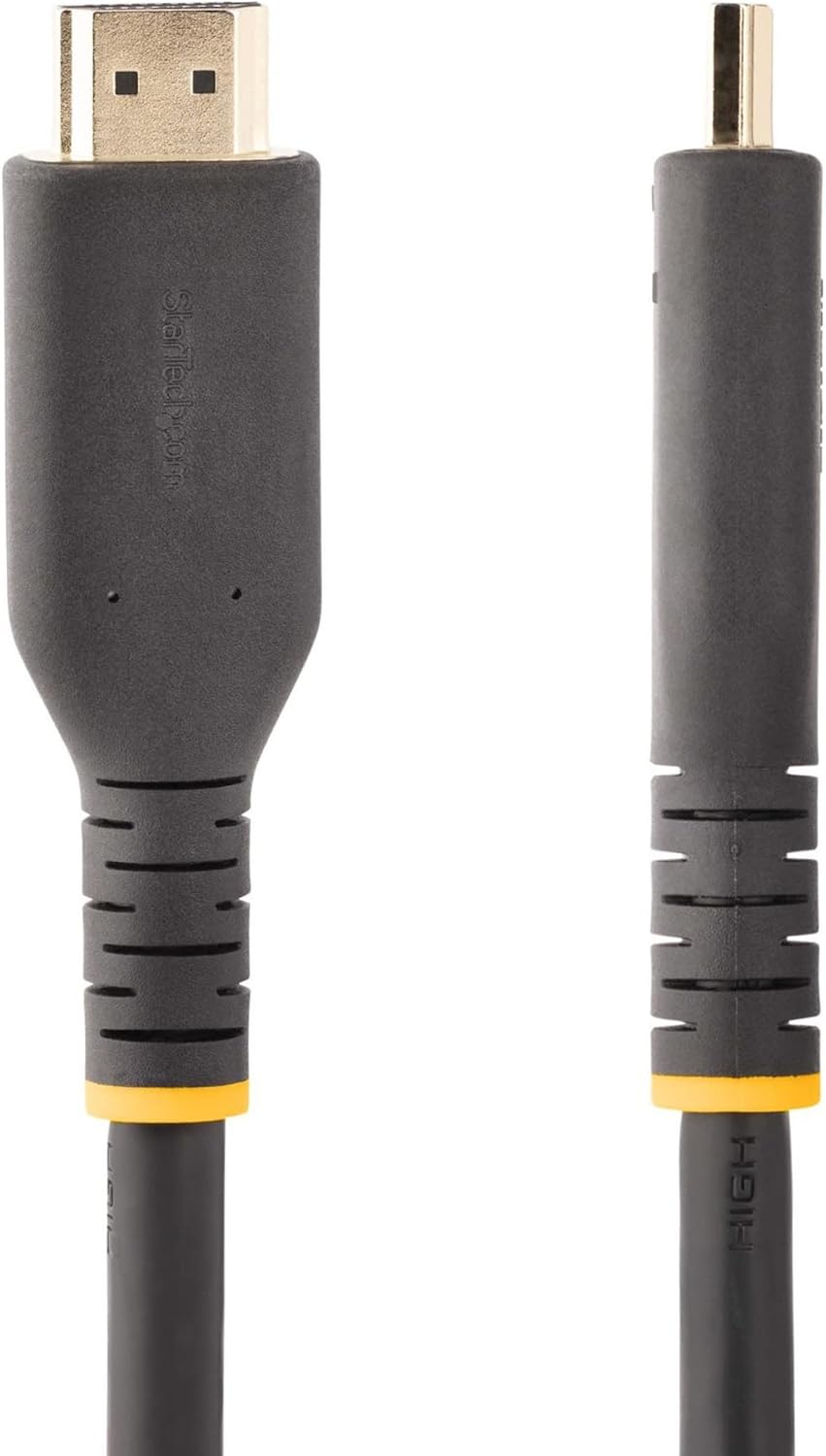 StarTech.com 30ft Active HDMI Cable w/Ethernet - HDMI 2.0 4K 60Hz UHD - Rugged HDMI Cord w/Aramid Fiber - Durable High Speed HDMI Cable - Heavy-Duty HDMI 2.0 Cable (RH2A-10M-HDMI-CABLE)