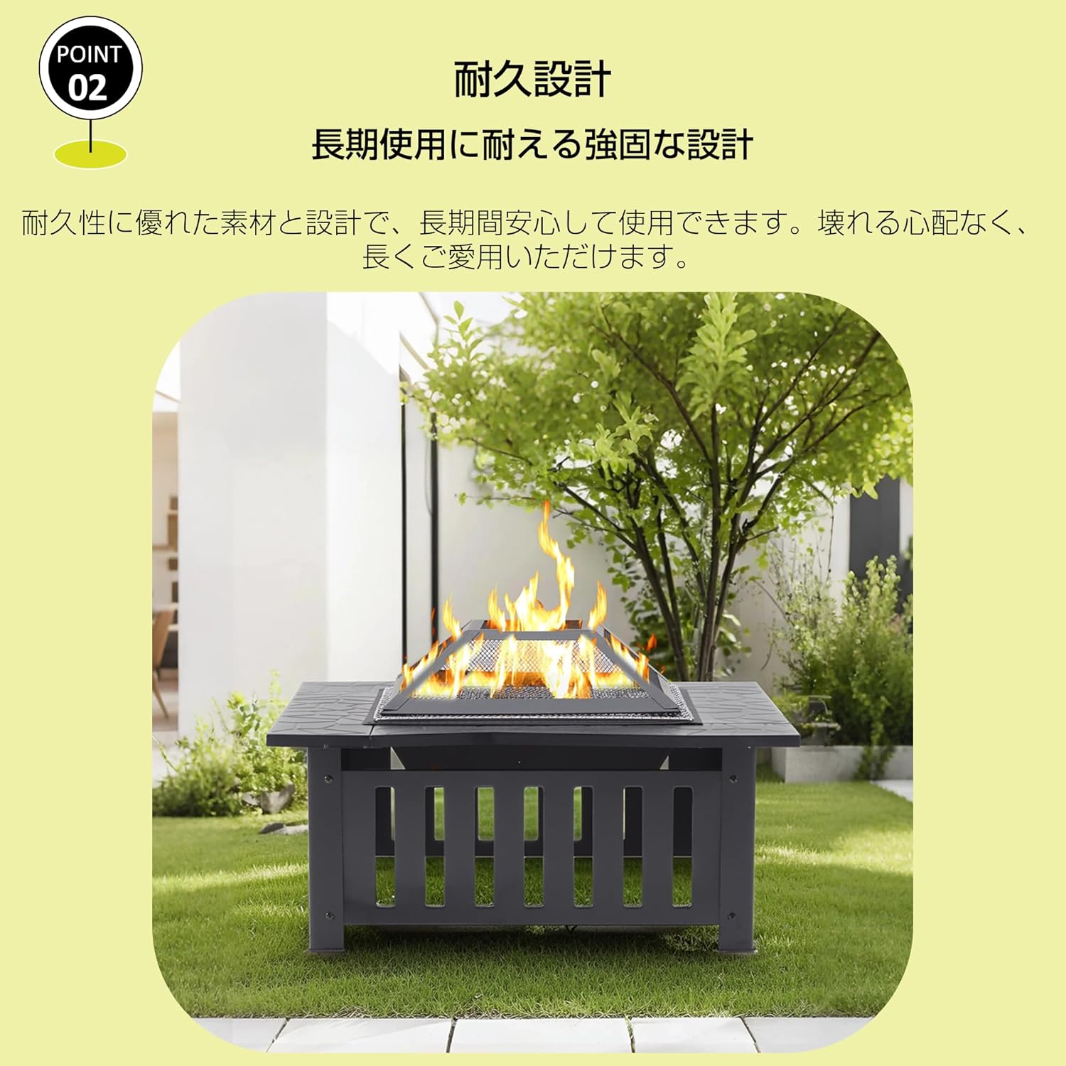 OSJ Fire Pit, Bonfire Stand, Table, Behind the Hearth Table, Barbecues, Barbecues, Barbecues, Barbecues, BBQ Stove, Home, Garden, Large People, Heat Resistant, Camping