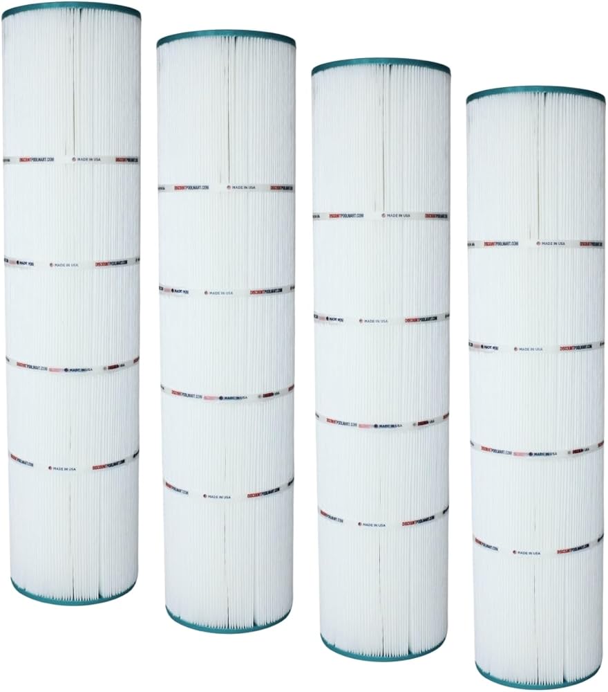 Pool Filter Cartridge Compatible with Pentair CCP520, Clean and Clear Plus 520, Unicel C-7472, Waterway 817-0143, R173578, 178585, FC-1978, Ultral-A7, PCC130-PAK4-125 Sq. Ft 4 Pack