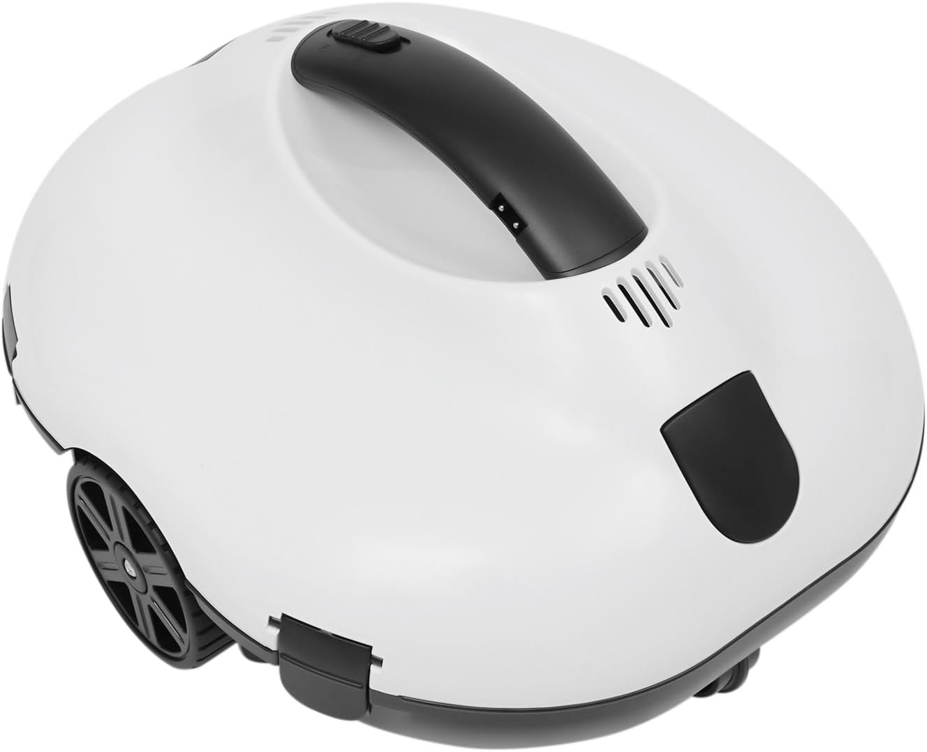 Robot Pool Vacuum Automatic Cordless Pool Cleaner with Dual Suction Inlets for Above/In-Ground Pools up to 861.11 ft², 9.84ft in Depth (White Black)