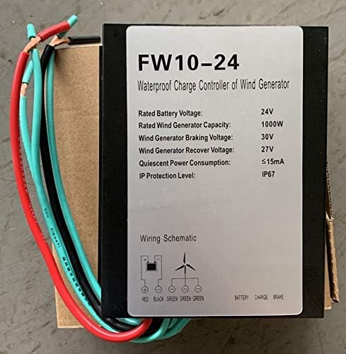 SISHUINIANHUA 1000W Wind Turbine Generator with Three Blades 1150 MM, Optional 24 V 48 V 1KW Wind Power Regulator Or Hybrid Controller,Gray,48v