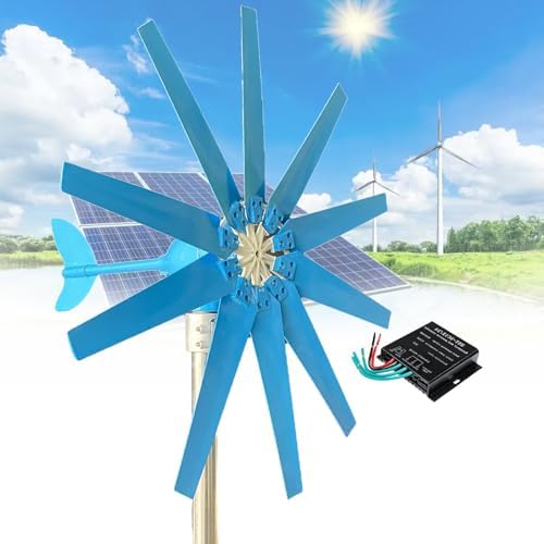 16000W/20000W Wind Turbine Generator Kit - 12V/24V/48V, 8/10 Blades, Ideal for Marine/RV/Home Energy, Safe at 50m/s, Efficient Wind Energy Supplementation