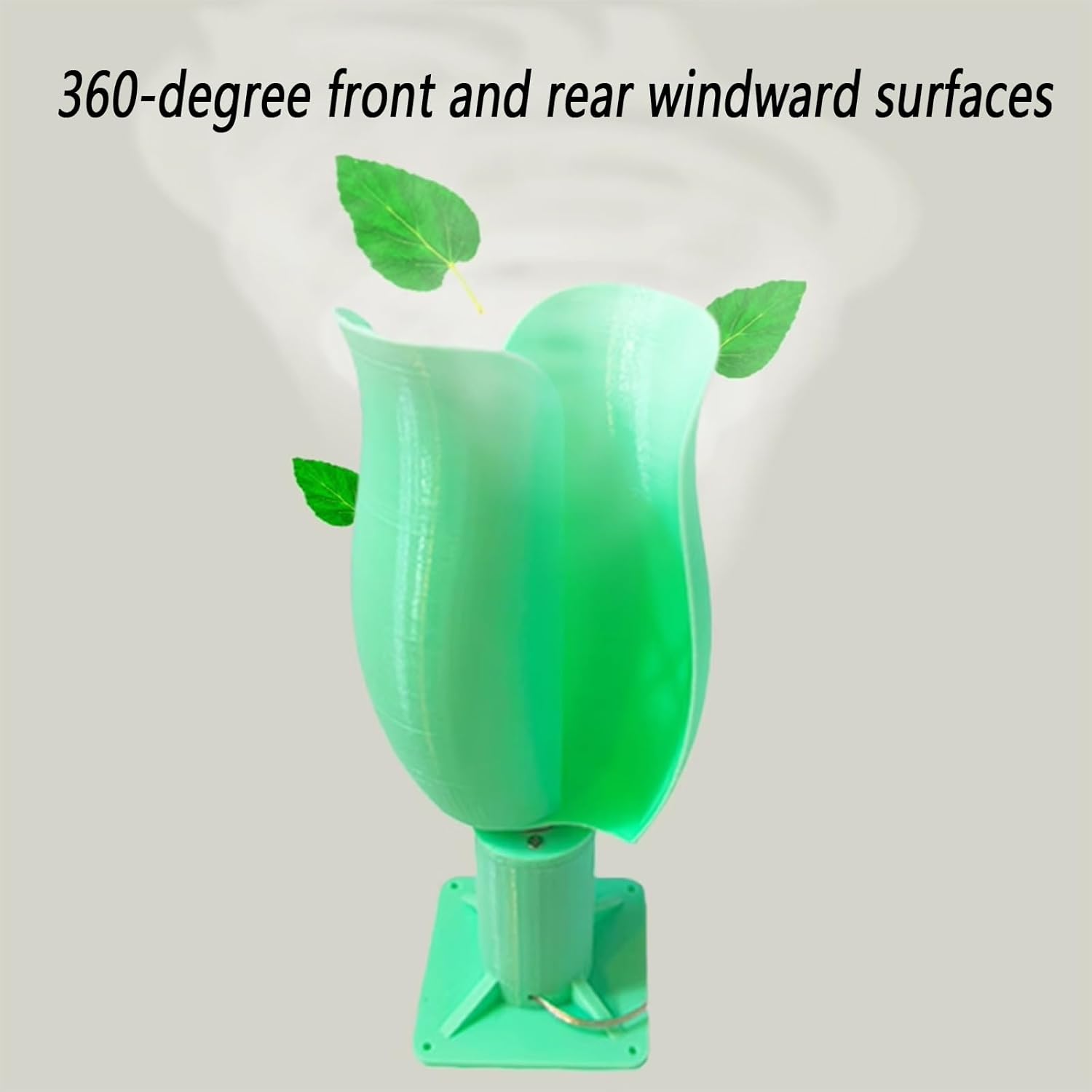20w Wind Generator 1~12V Permanent Magnet Brushless Generator DIY Wind Turbine with LED Light Vertical Axis Wind Turbine(Green)