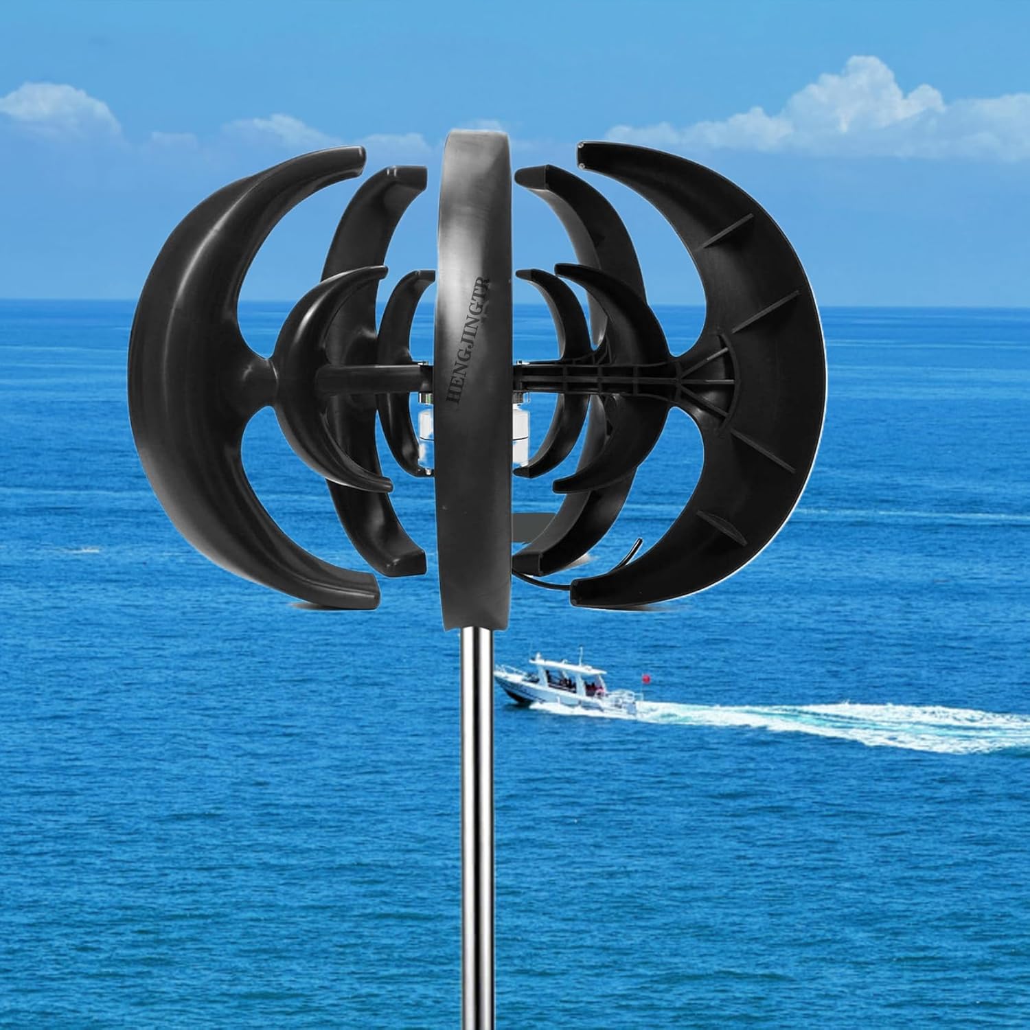 10000W 5 Blades 12V 24V 48V Vertical Axis Wind Turbine with Controller,Wind Speed of 2.5M/S to Start for Home Use