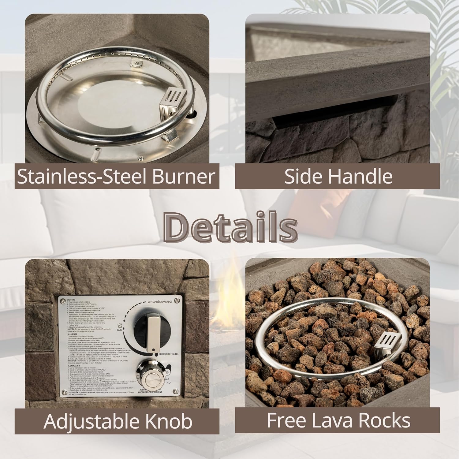 Fire Pit Series Stainless Steel Round (28 Inch Square)