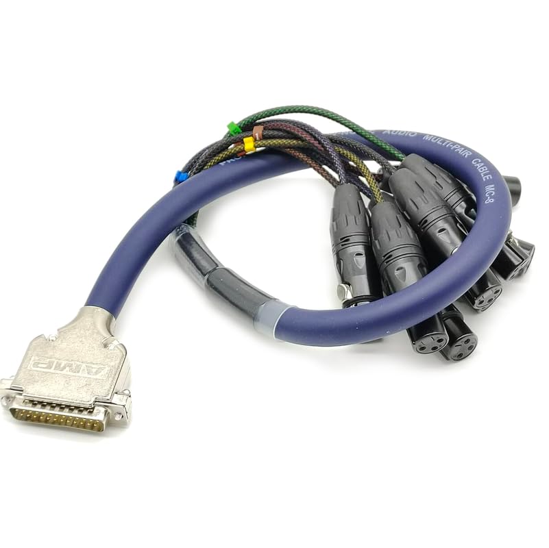 9.84ft DB25 to XLR Female Snake Cable, DB25 Male to 8 Channel XLR 3Pin Female Balanced Snakecable D-Sub Snake Cable Patch Bay Interface Modular Wire 3 Meter